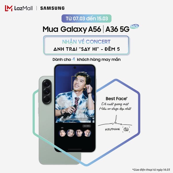 Sắm Galaxy A5 | A36 5G nhận vé concert